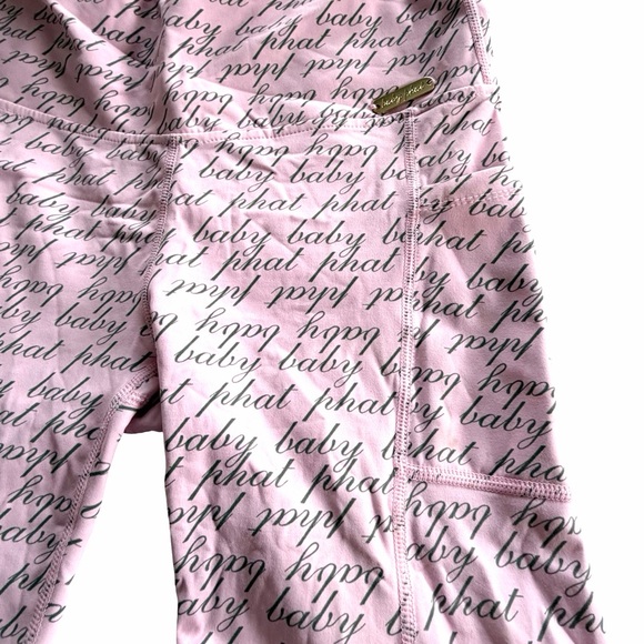 Baby Phat NWT Pink Logo Print Chain Bralette & Biker Shorts Size Small Medium - Picture 6 of 16